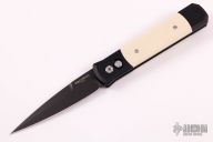 Godfather 952 Tuxedo - Black Handle / Ivory Micarta Inlays