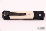 Godfather 952 Tuxedo - Black Handle / Ivory Micarta Inlays