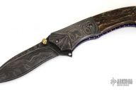 Assisted Damascus & Stag Flipper