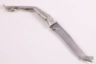 Damascus and Sterling Leg Knife