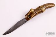 Bronze and Damascus Slipjoint