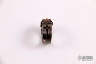 .925 Cross Ring with Gold and Black Diamonds - Size 10