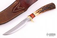 Model 7-4 - Replaced Stag Handle - Heiser Sheath