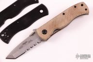 Mini CQC-7BW - Custom Natural Canvas Micarta scales