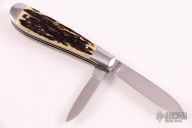 Two-Blade Serpentine Jack - Stag Bone Slipjoint