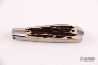 Two-Blade Serpentine Jack - Stag Bone Slipjoint