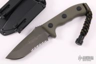 103-2GR Currahee S/E Green Serrated