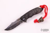 S7 - Damasteel/CF/Ti w/ Matching Torch clip and Carabiner