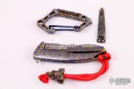 S7 - Damasteel/CF/Ti w/ Matching Torch clip and Carabiner