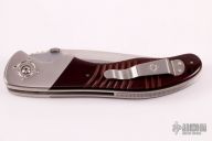 XL Bullseye - Maroon Linen Micarta