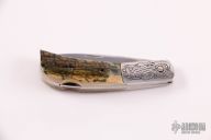 Engraved Mammoth Ivory Lockback