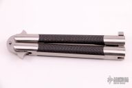 4" Weehawk Tanto Balisong - Carbon Fiber