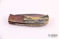 Damascus and Mammoth Ivory Linerlock