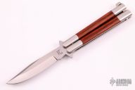 4" Flat Clip Bowie w/ Rosewood