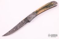 Damascus and Mammoth Ivory Linerlock