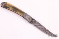 Damascus and Mammoth Ivory Linerlock