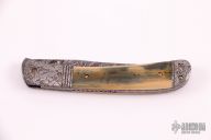 Damascus and Mammoth Ivory Linerlock