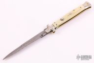 11" Picklock Auto - Damascus and Honey Horn