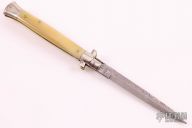 11" Picklock Auto - Damascus and Honey Horn