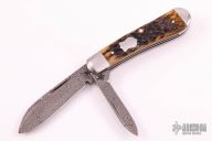 Jigged Molasses Bone Dogleg Trapper (TB622003 DAM)