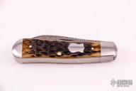 Jigged Molasses Bone Dogleg Trapper (TB622003 DAM)