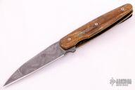 Wharncliffe Flipper - Damascus and Mammoth Ivory