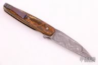 Wharncliffe Flipper - Damascus and Mammoth Ivory