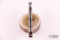 Engraved Damascus Dagger w/ Fluted Mammoth