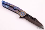Warhound DLC Two-Tone Stonewash Finish Blue Fade Titanium w/ Blue Titanium Ascents & Hardware