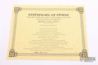 Damascus and Pearl Linerlock w/ Gold Pins