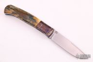 Mosaic Damascus and Mammoth Ivory Linerlock