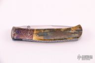 Mosaic Damascus and Mammoth Ivory Linerlock