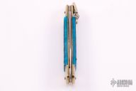 Small Leverlock Auto - Dyed Jigged Bone