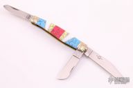 3-Blade Slipjoint - Turquoise and MOP