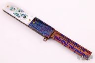 Damascus and Pearl Razor Flipper