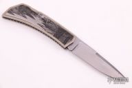 Engraved Damascus Lockback