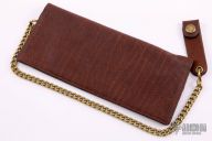 Brown Leather Wallet w/ Chain