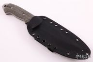 Spear Point Figher - Black Canvas Micarta