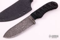 Etched Bowie with Black/Black Handles  