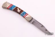 Eagle Lockback - Damascus