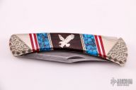 Eagle Lockback - Damascus