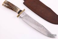 Damascus and Stag Bowie