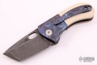 Lefty Tanto Linerlock - Black Timascus and Westinghouse