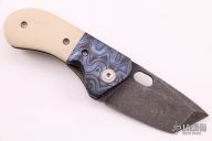 Lefty Tanto Linerlock - Black Timascus and Westinghouse