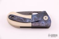 Lefty Tanto Linerlock - Black Timascus and Westinghouse