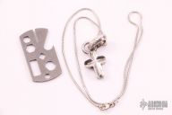 Starlingear Pendant: Groove Cross Silver  