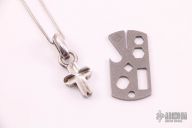 Starlingear Pendant: Groove Cross Silver  