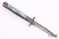 Damascus and Abalone Swing Guard Auto