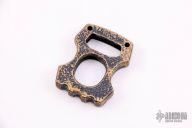 Toothy "Road Warrior" Brass Cypop .375" Hammered and Distressed