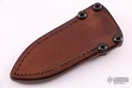 Brown leather sheath with Ulti-Clip For Reaver by RMJ